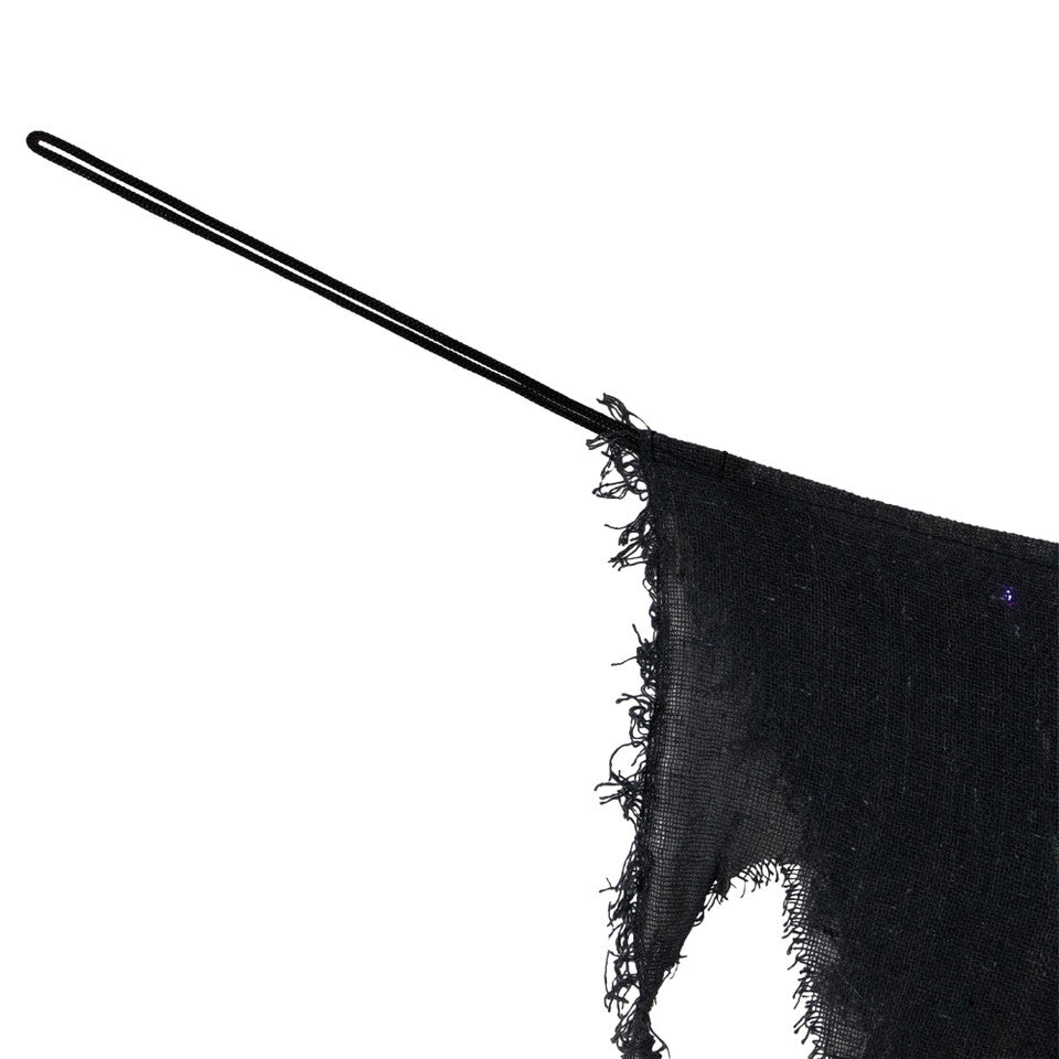 Lighted Purple Halloween Valance with Raggedy Edges