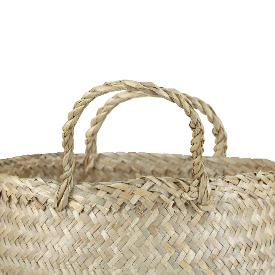 Boho Beige and Yellow Storage Basket