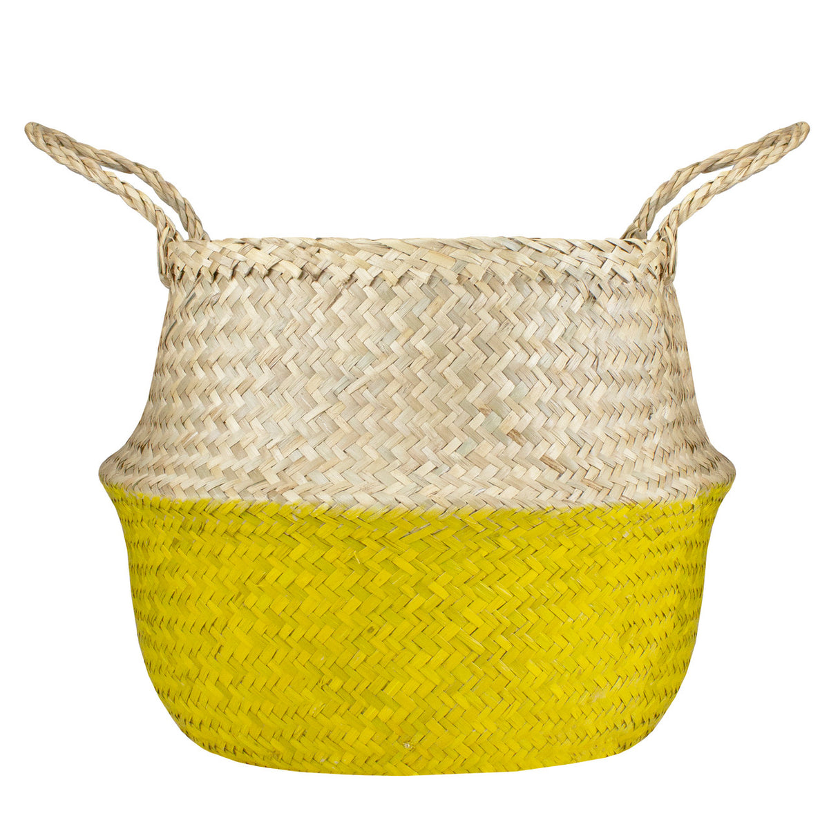 Boho Beige and Yellow Storage Basket