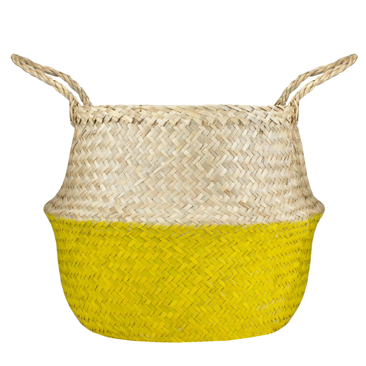 Boho Beige and Yellow Storage Basket