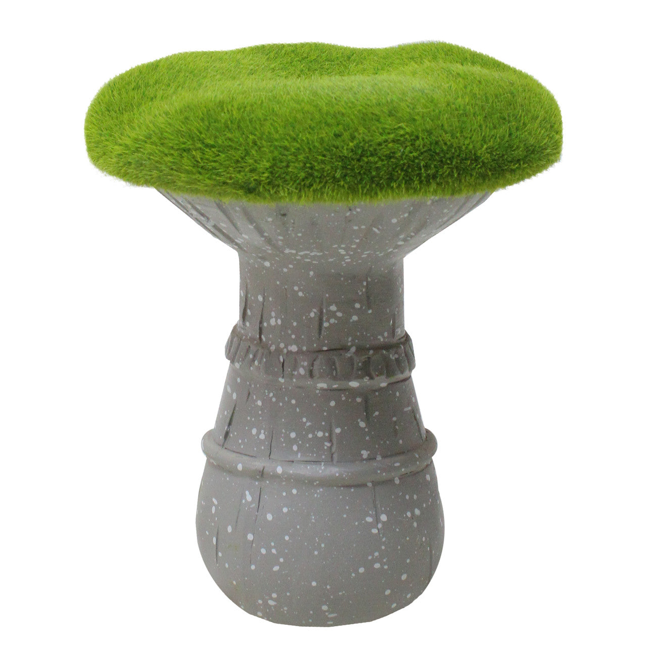 6.25" Faux Moss Mushroom Outdoor Garden Statue