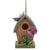 Brown and Green Hanging Birdhouse with Butterflies Outdoor Garden Decor