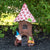 Gnome Tree House 14" Solar Lighted Bless Our Home Outdoor Garden Statue