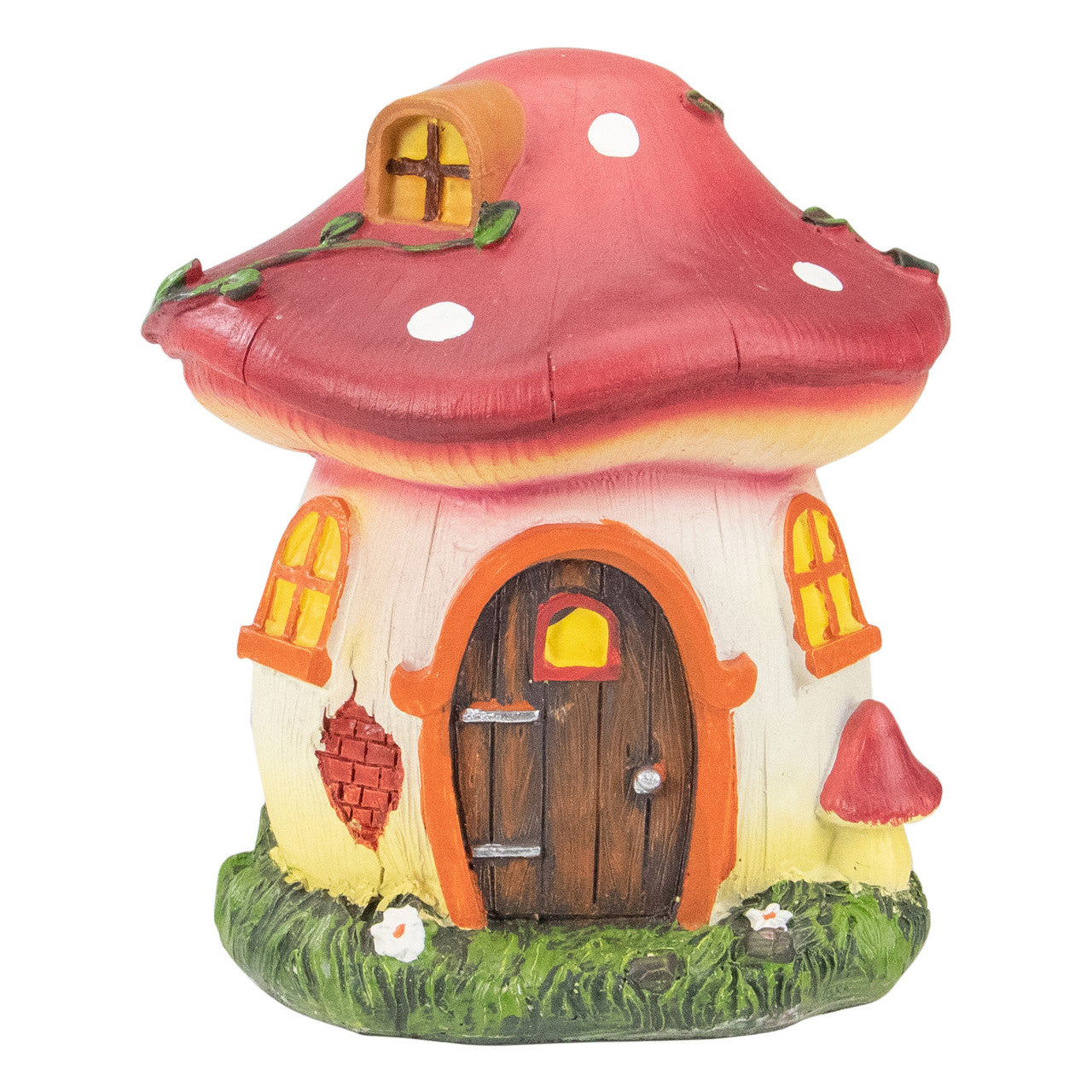 Outdoor Garden Statue Red Mushroom House