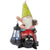 Solar LED Lighted Gnome and Ladybug 12.5" Outdoor Garden Statue