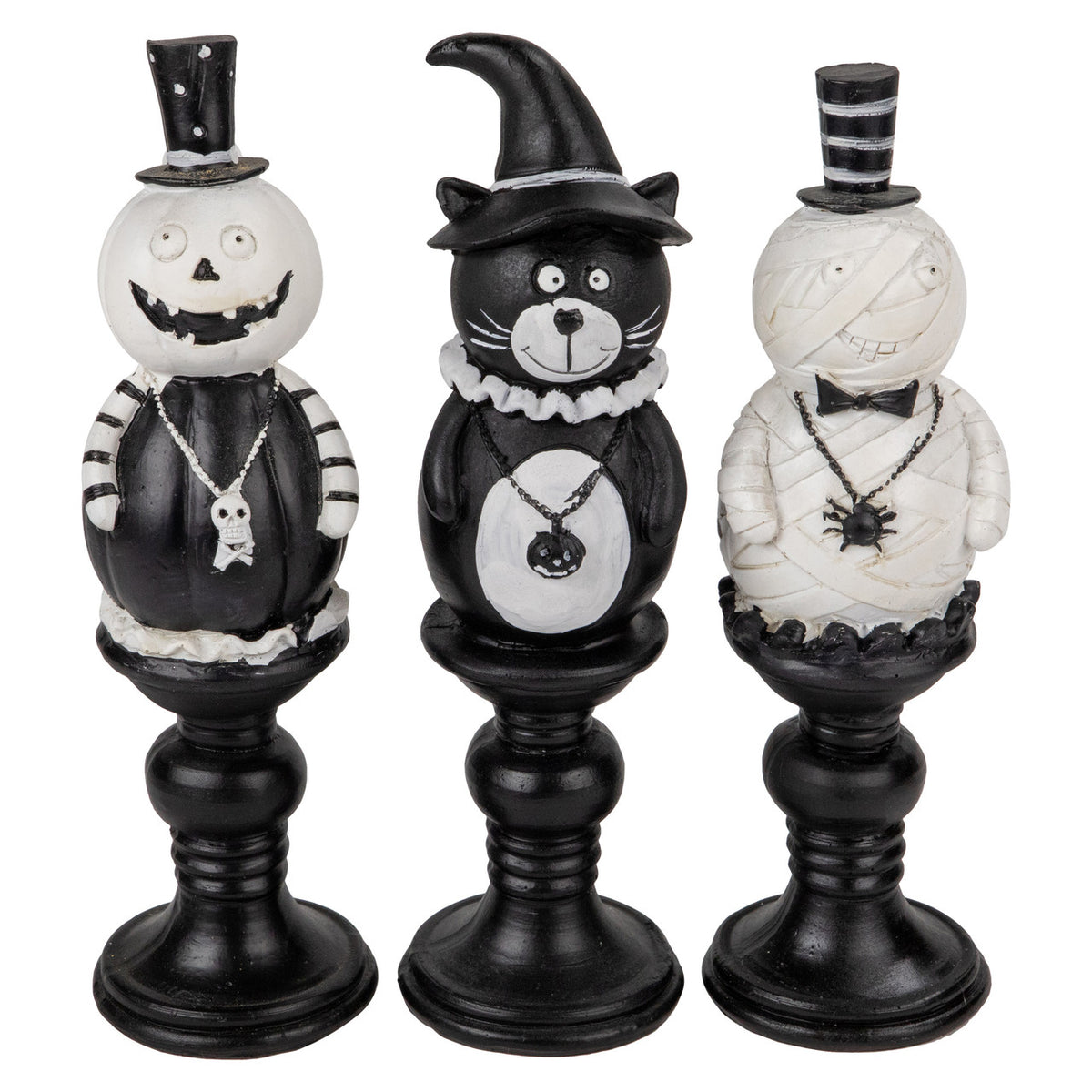 Halloween Candlestick Holders 3-Piece Set