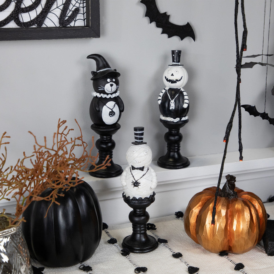 Halloween Candlestick Holders 3-Piece Set