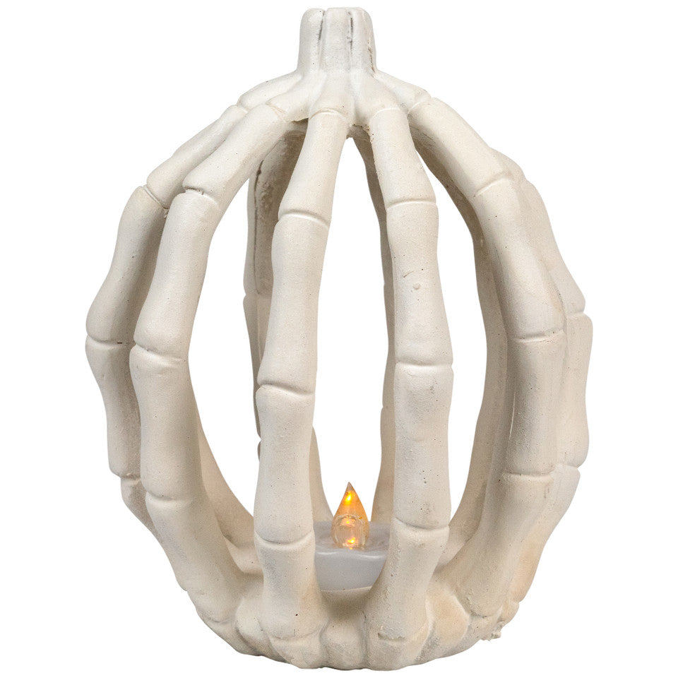 LED Lighted Skeleton Pumpkin 6.25&quot; for Halloween Decoration