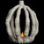 LED Lighted Skeleton Pumpkin 6.25" for Halloween Decoration