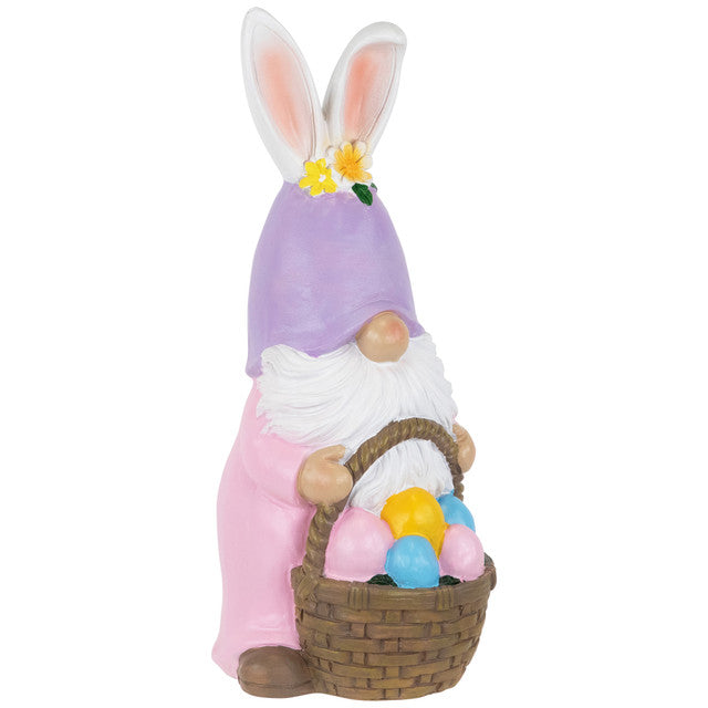 Easter Bunny Gnome with Egg Basket Figurine 11.5&quot; for Decoration