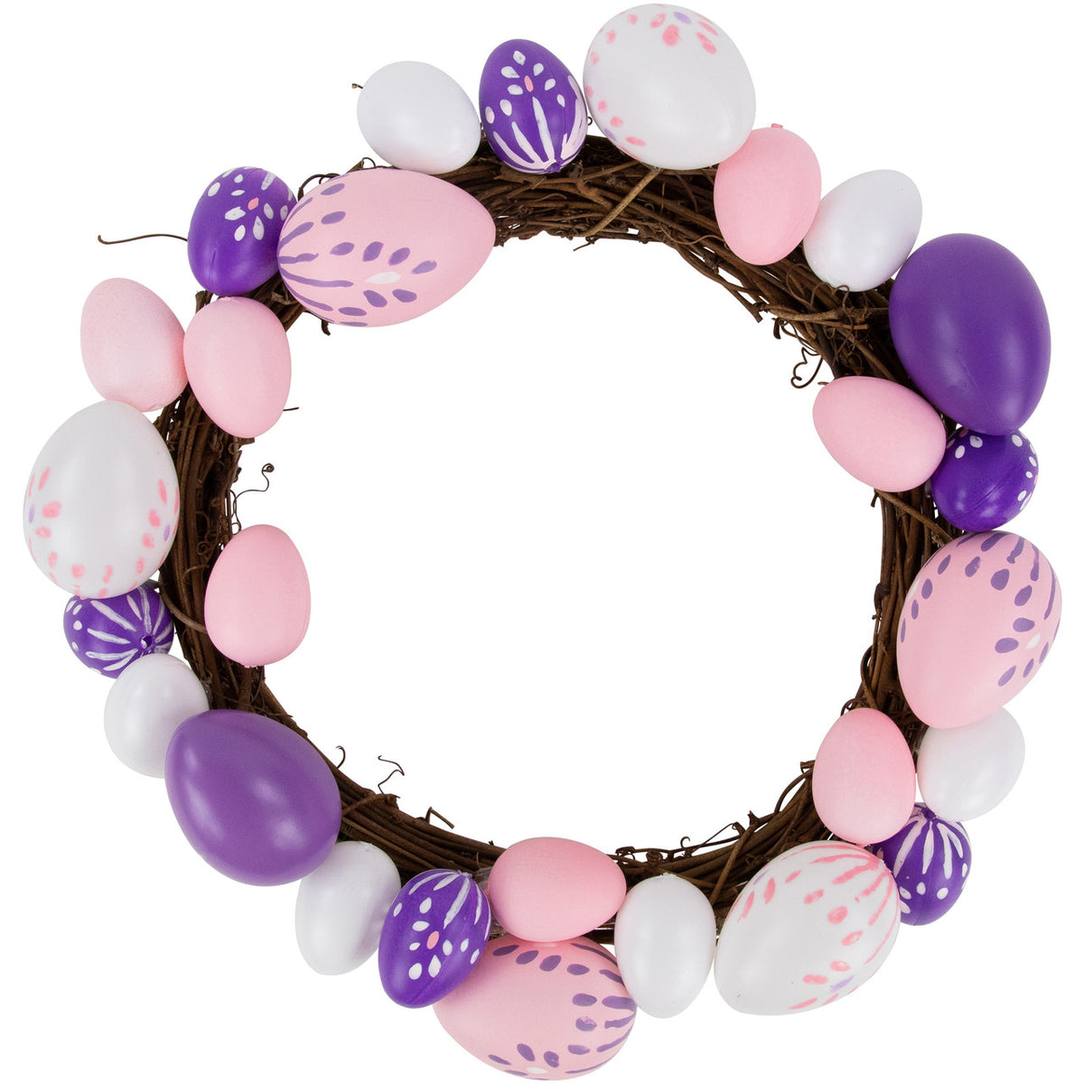 10" Mini Easter Egg Spring Wreath Decorative Holiday Wreath for Indoor Wall &amp; Tabletop Decor