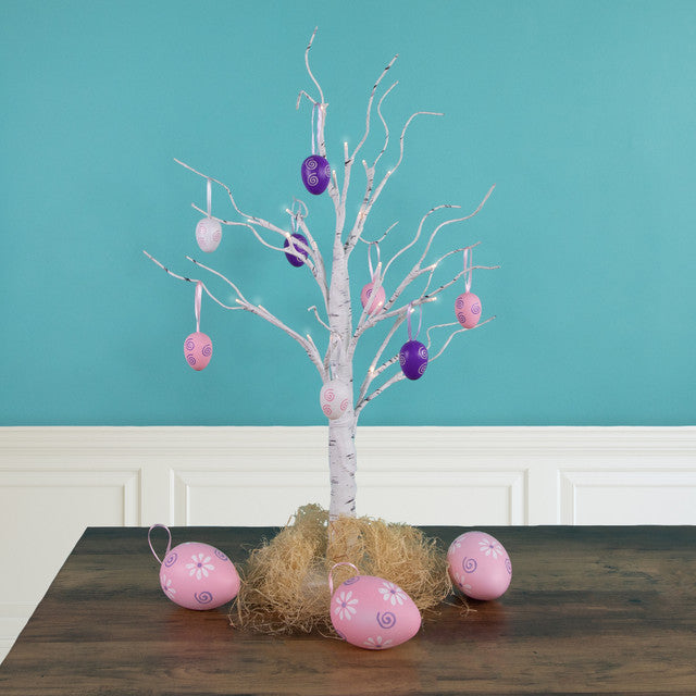 Pastel Easter Egg Ornaments 29-Count Pink Purple White