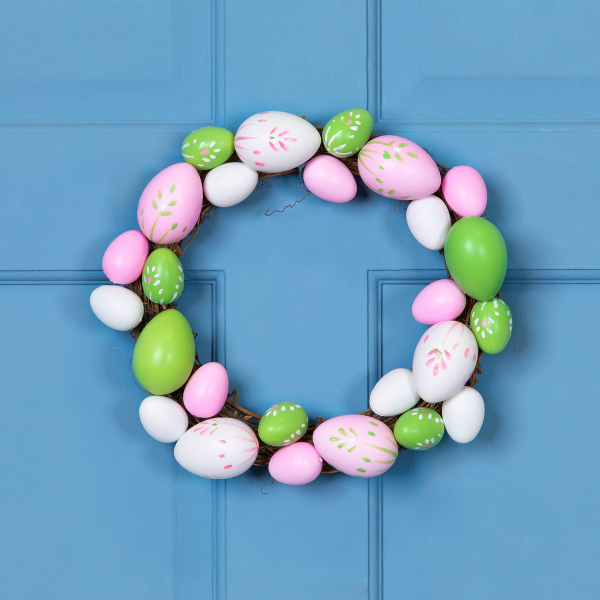 Easter Egg Grapevine Wreath 10 Inch