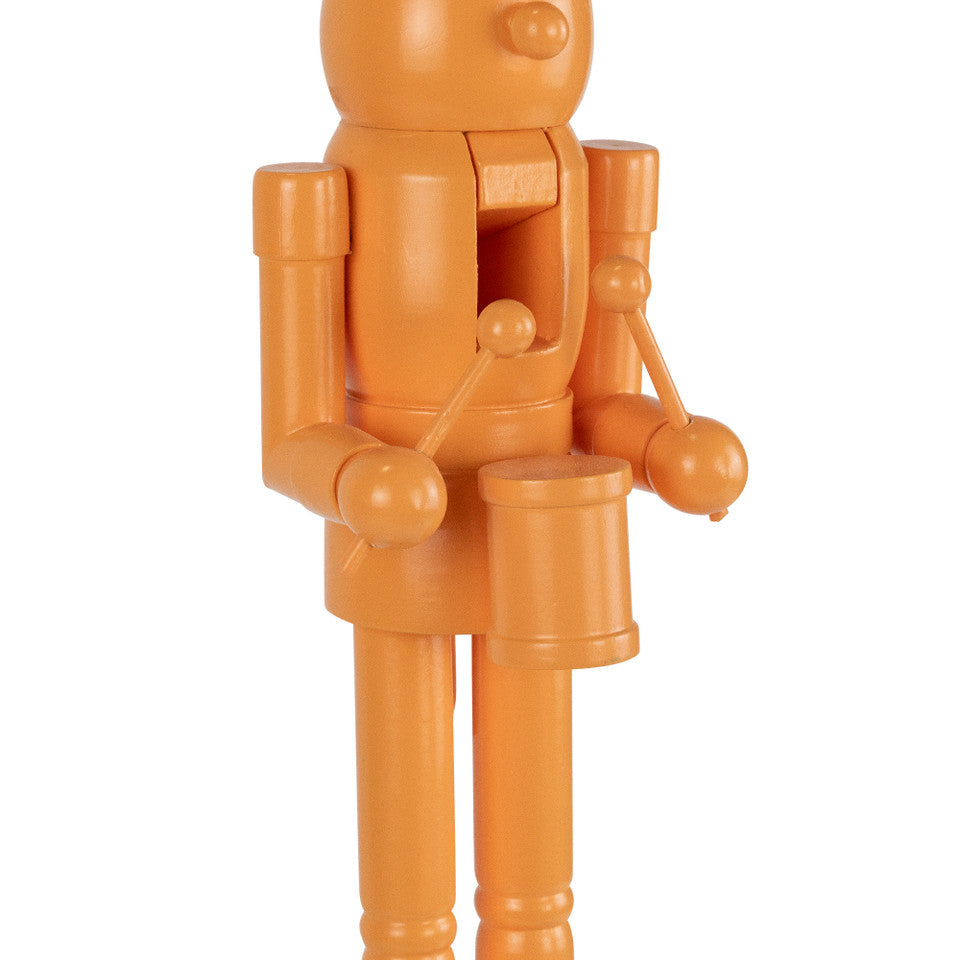 Nutcracker Soldier Figure 15&quot; Traditional Christmas Decor with Sword and Elegant Design (Orange)