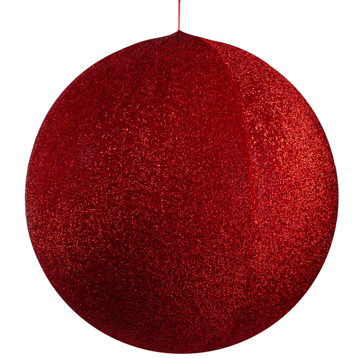 Giant Red Tinsel Inflatable Commercial Christmas Ball 23.5&quot; Outdoor Holiday Ornament