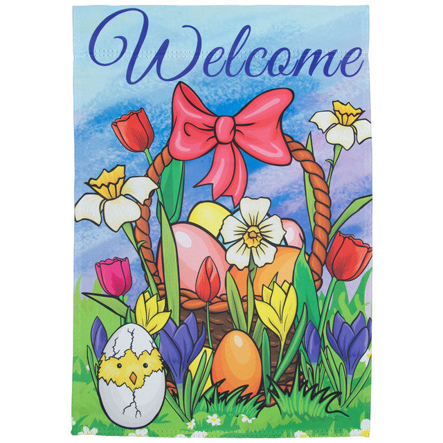 Easter Welcome House Flag 28x40 for Outdoor Decoration