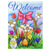 Easter Basket WELCOME Outdoor Garden Flag (12.5" x 18")