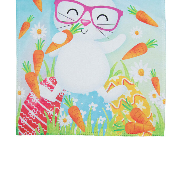 Happy Easter Bunny with Carrots House Flag for Outdoor Decoration
