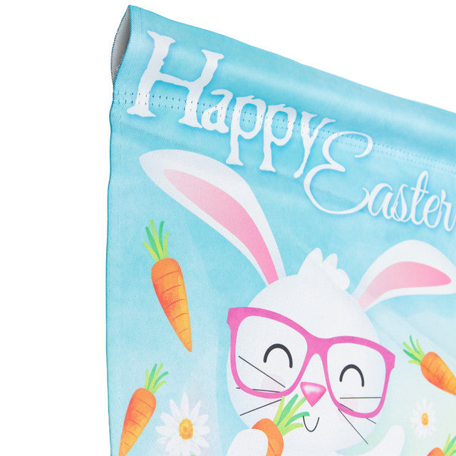 Easter Garden Flag Bunny and Carrots for Outdoor Decoration