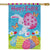 Happy Easter Bunny with Eggs Outdoor House Flag 28" x 40"