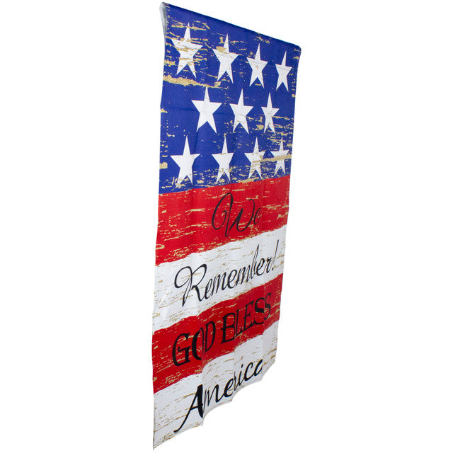 American Flag &quot;We Remember God Bless America&quot; 40 x 28