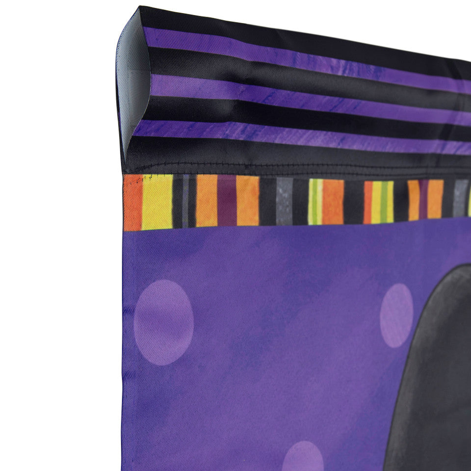 Happy Halloween Pumpkin in Witch Hat Outdoor House Flag (28&quot; x 40&quot;)