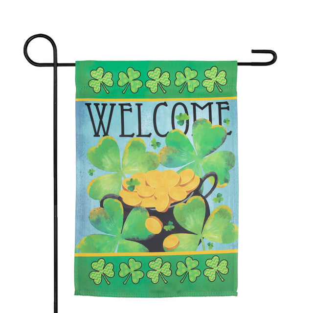 Pot of Gold Irish Garden Flags for Outdoor Decor (12.5&quot; x 18&quot;)
