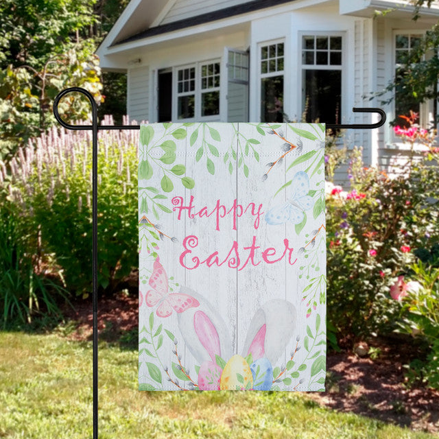 Happy Easter Bunny Ears Garden Flag 12.5&quot; x 18&quot;