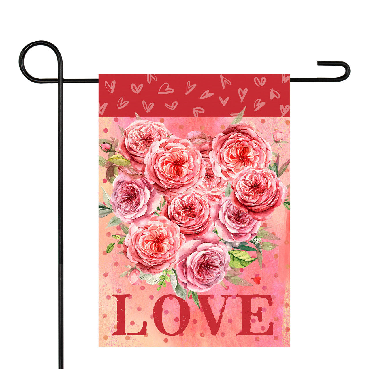 Outdoor Garden Flag Love Rose Bouquet (12.5" x 18")