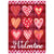 Be My Valentine Plaid and Heart Outdoor House Flag (28" x 40")