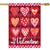 Be My Valentine Plaid and Heart Outdoor House Flag (28" x 40")