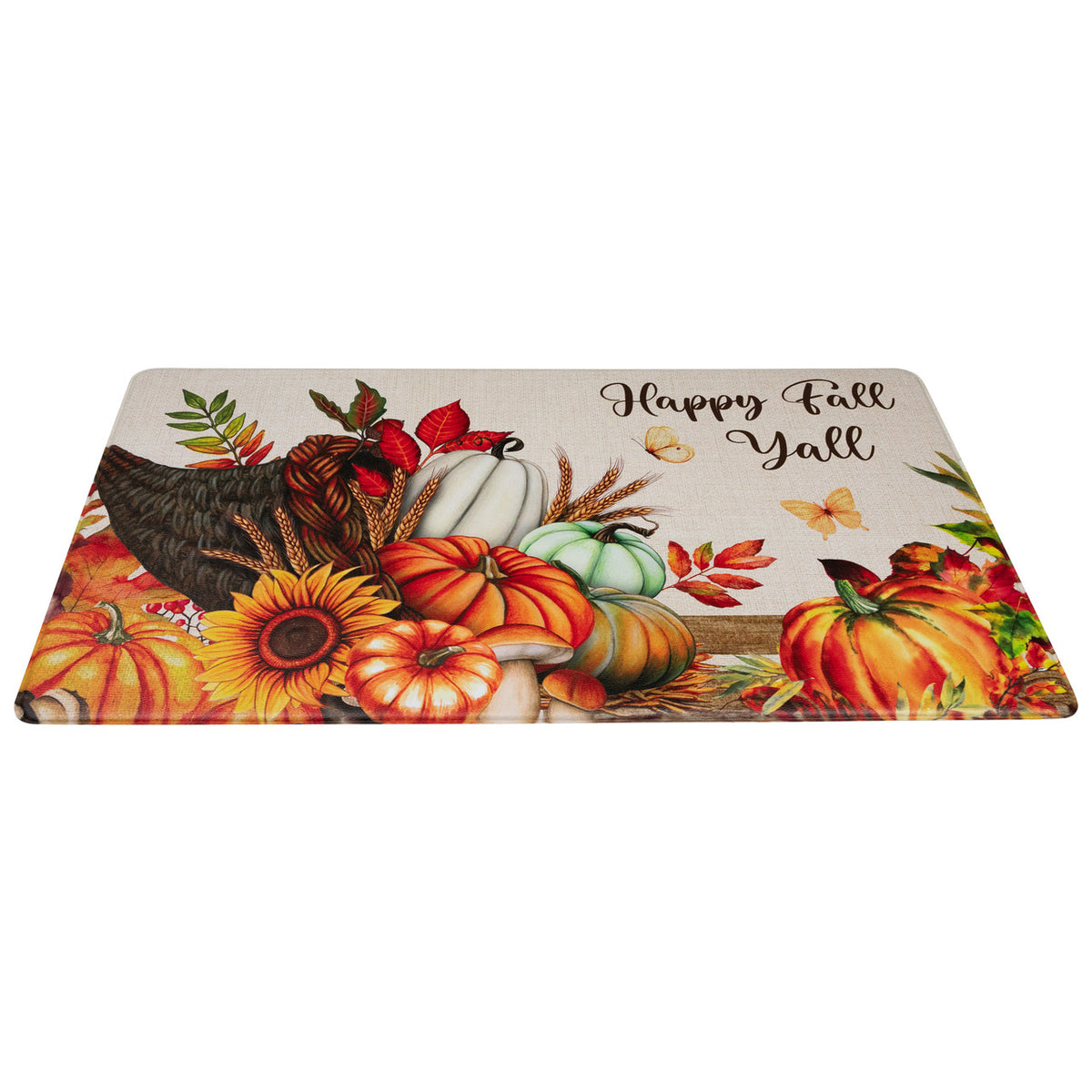Happy Fall Y&#39;all Comfort Mat Anti-Fatigue Kitchen Floor Decor (17.75&quot; x 29.5&quot;)