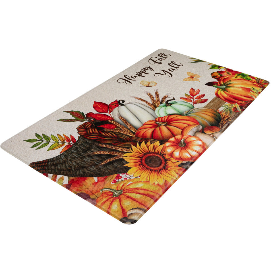 Happy Fall Y&#39;all Comfort Mat Anti-Fatigue Kitchen Floor Decor (17.75&quot; x 29.5&quot;)