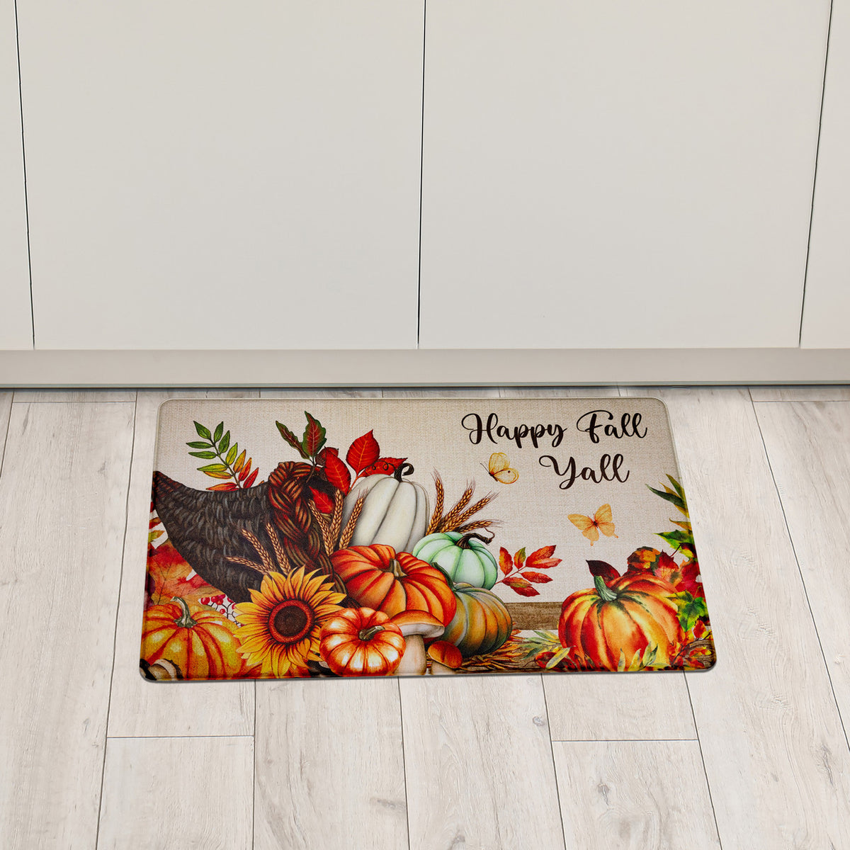 Happy Fall Y&#39;all Comfort Mat Anti-Fatigue Kitchen Floor Decor (17.75&quot; x 29.5&quot;)