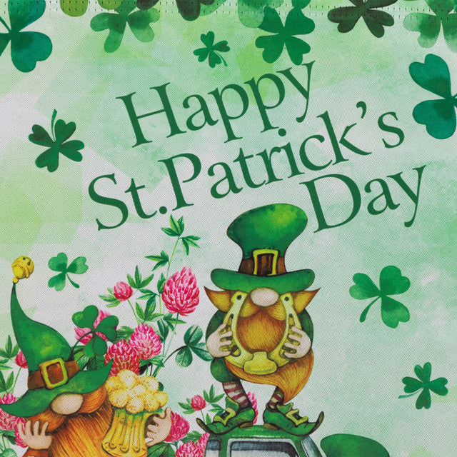 Happy St. Patrick&#39;s Day Outdoor Garden Flag Joyful Leprechauns (18&quot; x 12.5&quot;)