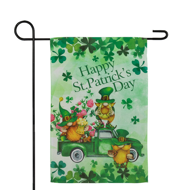 Joyful Leprechauns Happy St Patricks Day Outdoor Garden Flag