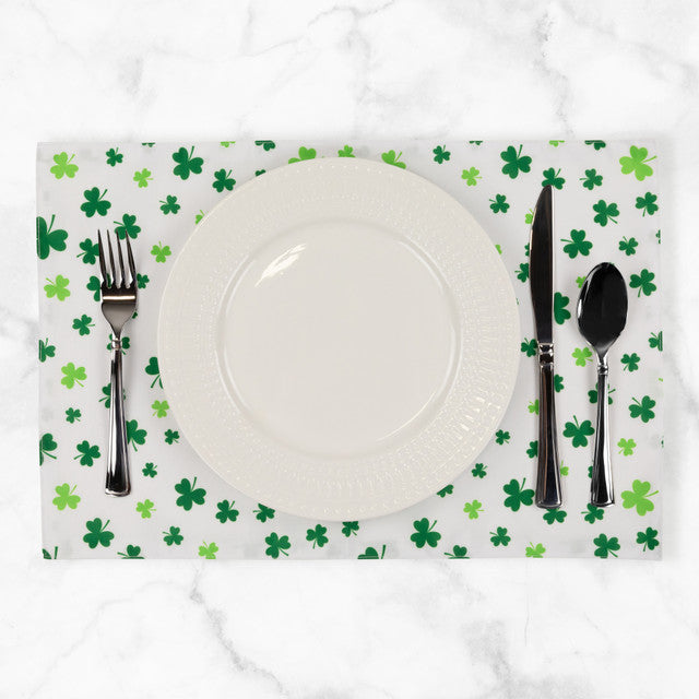 Set of 4 Shamrock Printed St. Patrick&#39;s Day Placemats 18&quot;