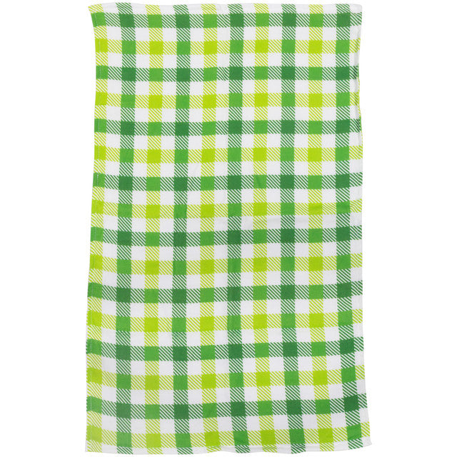 Shamrocks and Plaid Kitchen Tea Towels Set of 2 for St. Patrick's Day