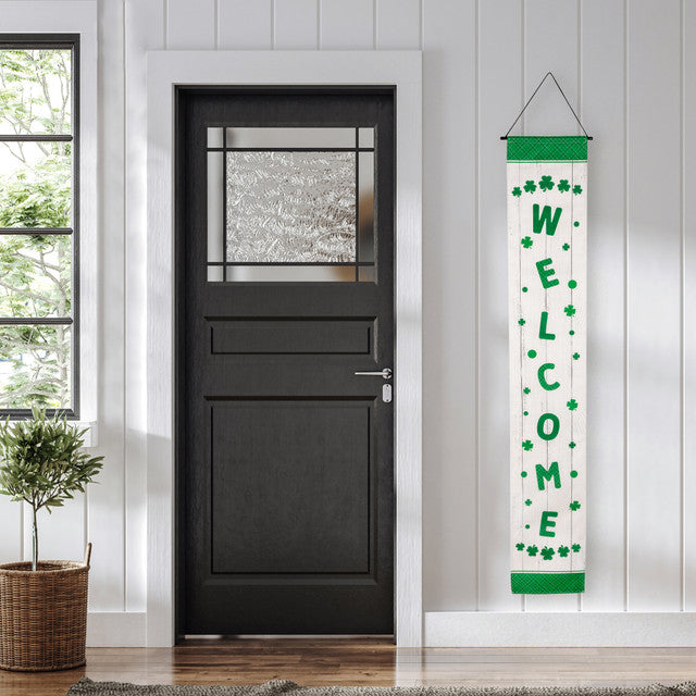Welcome Porch Door Hanging Banners Set of 2 for St. Patrick&#39;s Day Decor