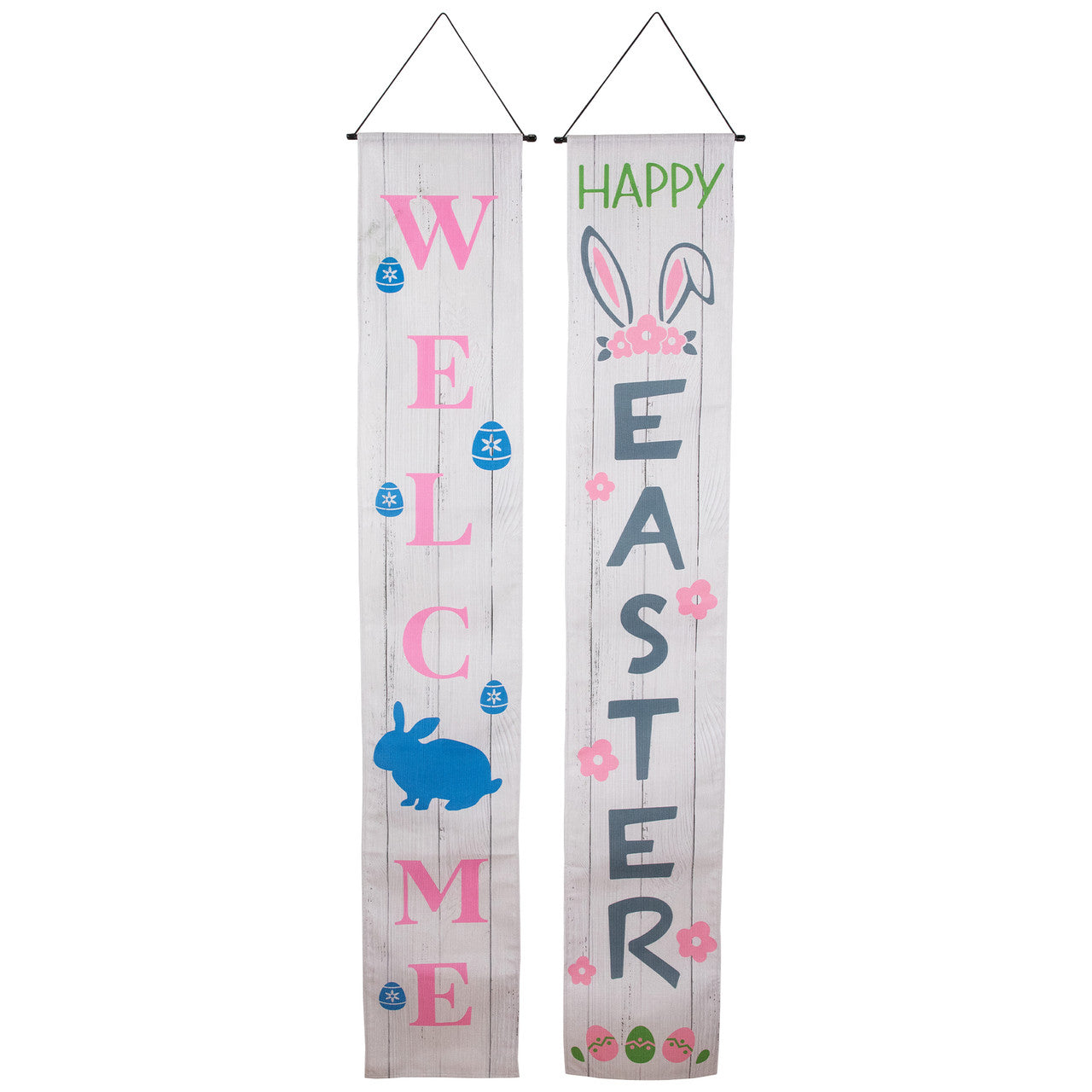 Welcome Happy Easter Outdoor Hanging Door Banner