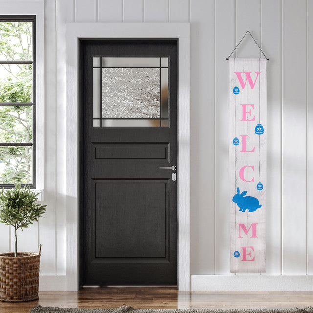 Welcome Happy Easter Outdoor Hanging Door Banner
