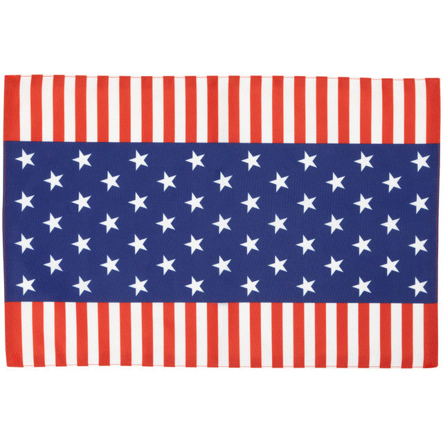 Set of 4 Americana Stars and Stripes Printed Placemats