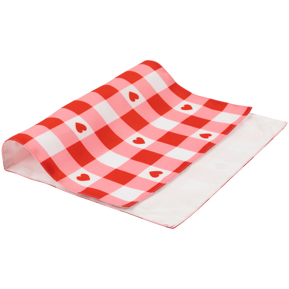 Checkered Hearts Set of 4 Placemats 18&quot; for Valentine&#39;s Day