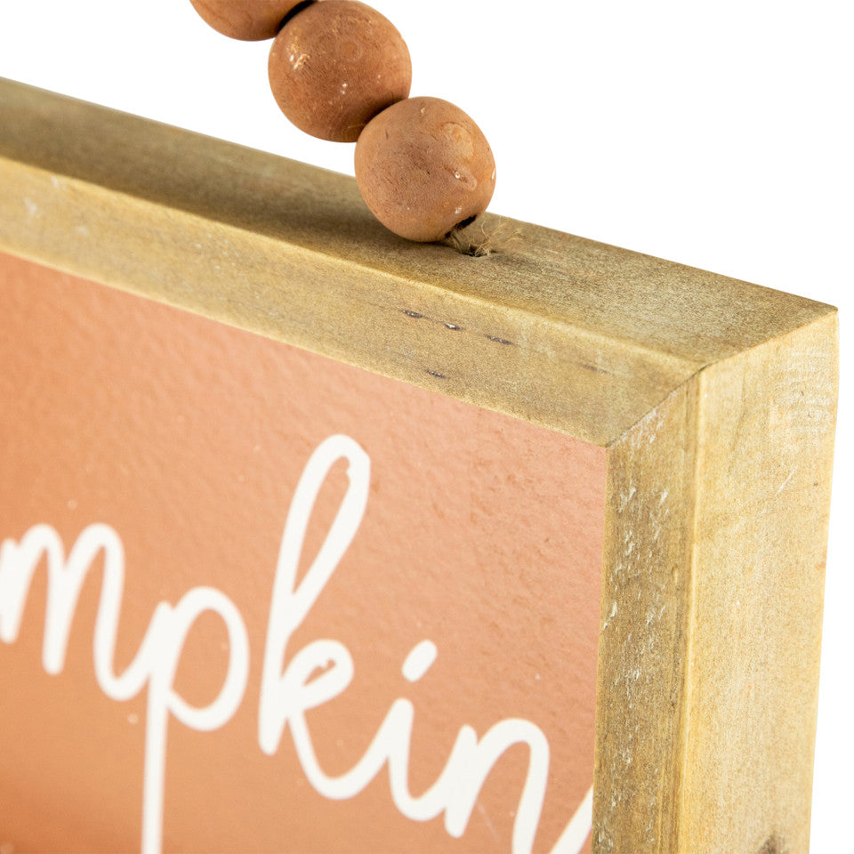 Hi Pumpkin Autumn Harvest Wall Decor 12" Orange Wooden Seasonal Sign