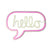 Hello LED Neon Style 17" Wall Sign, Pink and White