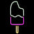 Ice Popsicle 17.75" LED Neon Style Wall Sign, Pink and White