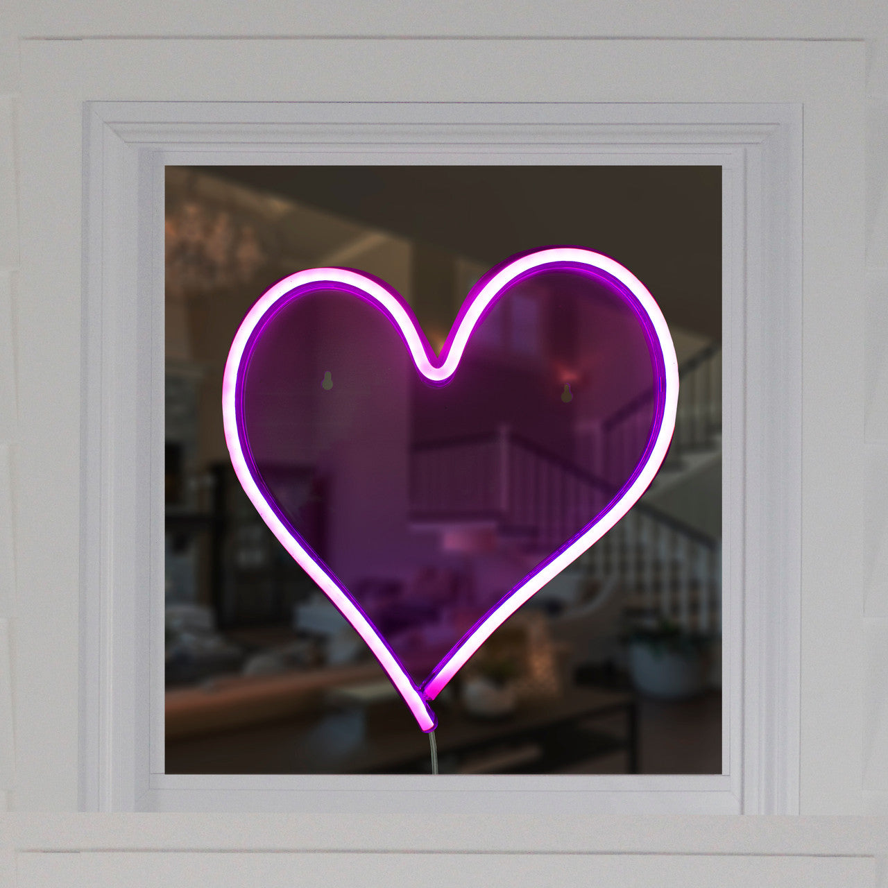 Pink Heart LED Neon Style 13.5" Valentine's Day Wall Sign