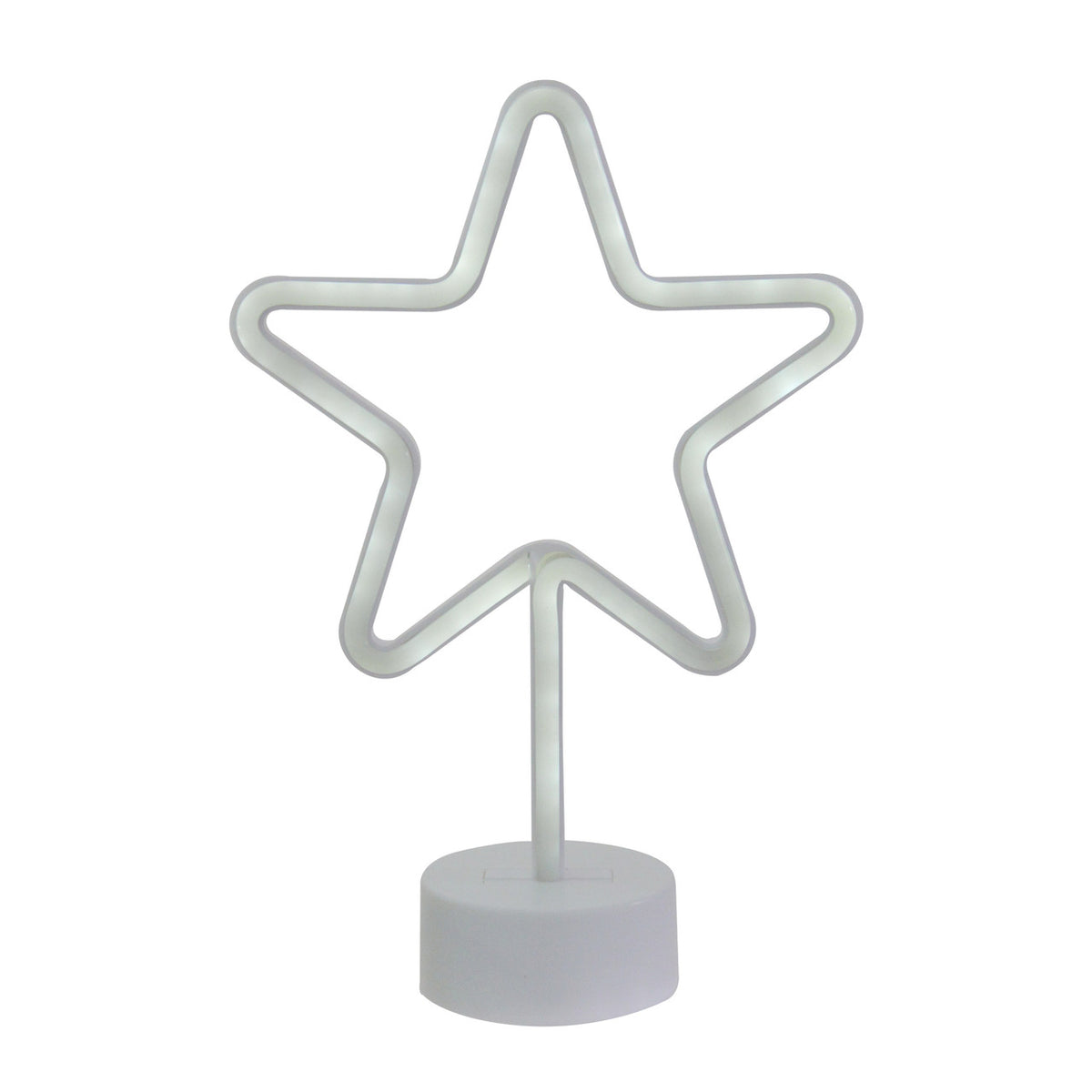 11.5&quot; Star LED Neon Style Table Sign Home Decor, White