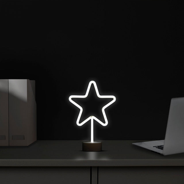 11.5&quot; LED Star Neon Table Lamp for Desk