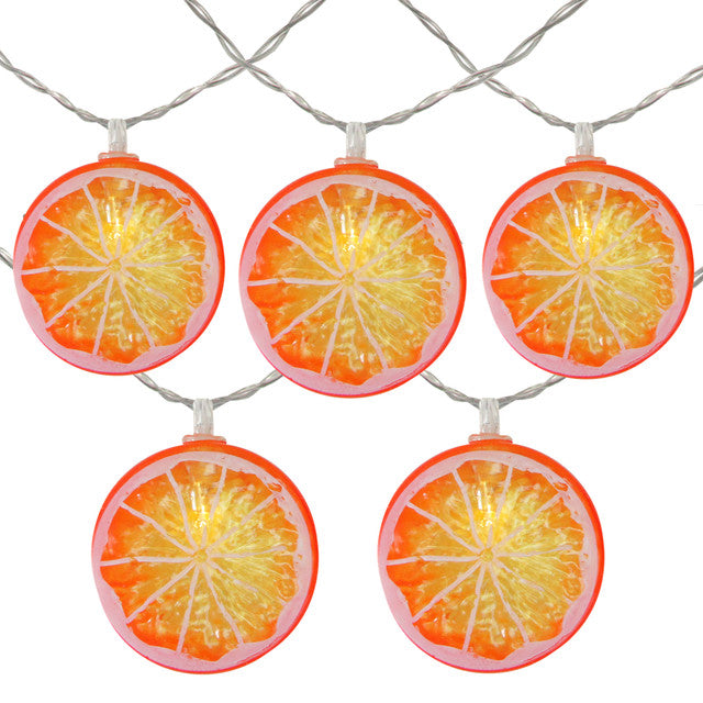 Summer Theme Orange Slice LED String Lights 4.5ft